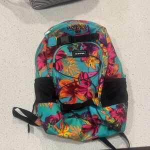 Dakine x Honolua Surf Co. Vibrant Floral Backpack with Pink and Blue